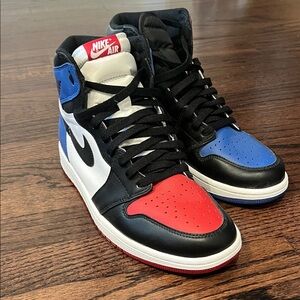 Jordan Men's Red, Blue, and Black Sneakers